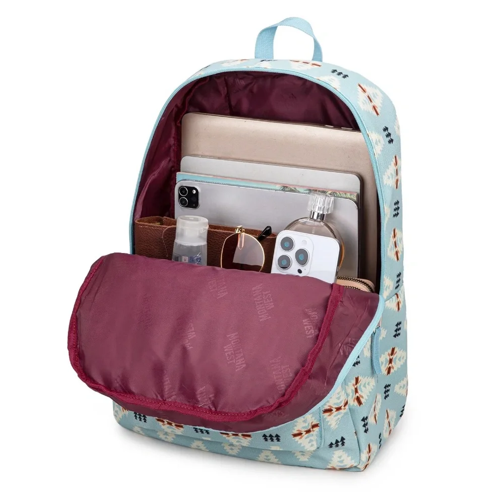 Montana West Aztec Print Backpack -2Pcs Set - Jean